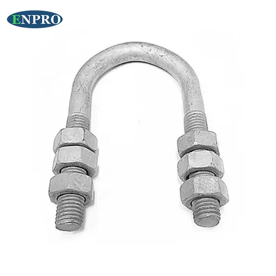 Hot DIP Galvanized Metric Steel U Bolt with Hex Nuts for Electric Power Iron Tower 