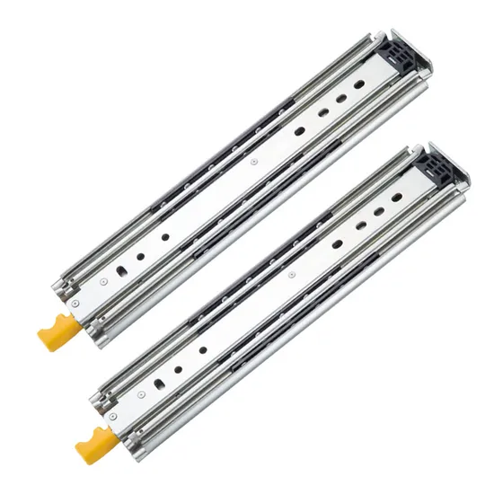 Gefieca 53mm Width Heavy Duty Slide with Lock 250 Lbs Load Capacity Full Extension Ball Bearing Drawer Slide 