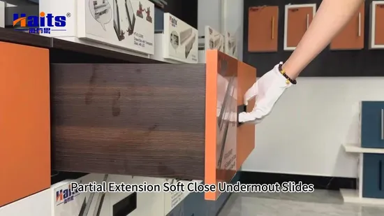 Partial Extension Telescopic Channel Soft Close Concealed Drawer Slides 