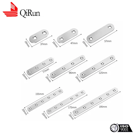 Stainless Steel Straight Brackets Flat Corner Brace 