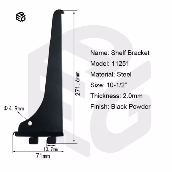 Black Plastic Slide Bracket for Shelf Support