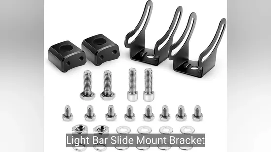 Mounting Base Bracket LED Light Bar Slide Mount Bracket 2 Years Warranty, Black 