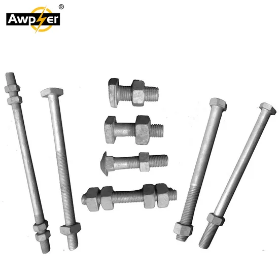 High Tension Bolt Nut / Electric Power Tower Bolt /Carriage Bolt 