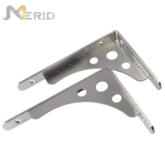 Stainless Steel Wall Hanging Shelf Corner Brace with Brushed Finished 
